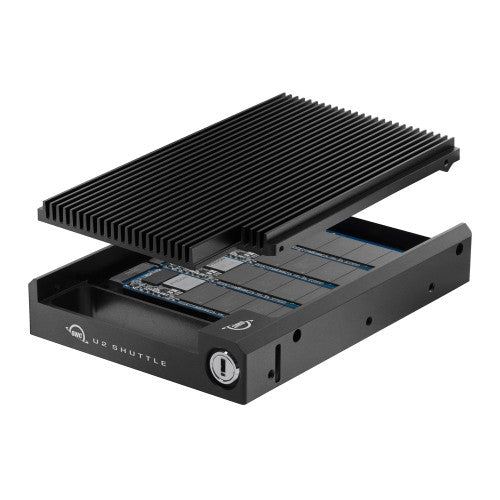 OWC U2 Shuttle Four-Slots for M.2 NVMe SSD to U.2 adapter carrier (for 3.5-inch bays) OWC U2 Shuttle Four-Slots for M.2 NVMe SSD to U.2 adapter carrier (for 3.5-inch bays)